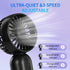 Portable Mini Fan 3-Pack, Handheld Personal Small Fan with 3-Speed, USB Rechargeable Battery Operated, Black