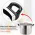 2Pcs Pot Short Side Handles, Sauce Pot Panhandle Cooker Steamer Holder Replacement Handgrip for Metal Pressure Pan
