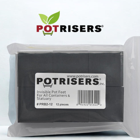 POTRISERS 2" 2" 3/4" 12 3 Large x x - Pieces Outdoor Plant Risers & Drainage Invisible Pot Feet Elevates up