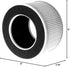 Nispira True HEPA Air Filter Replacement, Compatible with hOmeLabs 3-in-1 Compact Ionic Air Purifier, 3 Packs