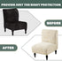 Buenanir Armless Armless Accent Chair Cover Stretch Jacquard Accent Chair Slipcover for Slipper Chair Without Arms