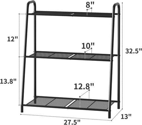 Kitsanery Plants,3 Metal Plant Stand Indoor Outdoor for Multiple Tier Plant Shelf,Large Heavy Duty Flower Holder Ladder