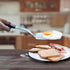 Stainless Steel Flexible Spatula - Solid Turner for Cast Iron Skillet, Thin Blade & Heat Resistant Silicone Handle