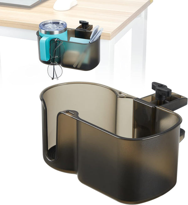 kemimoto Desk Cup Holder, Caddy Organizer Cup Holder for Office Table, Suitable for Most 18-32 oz Bottles, Lawn Chair,