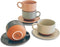 Mora Ceramics 8oz Cappuccino Mug Set of 4 - Ceramic Coffee Cups