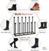 Tigerden 22.5 Inches 6 Closet, Free Standing Shoe Racks, Tall Black Metal Boot Rack Organizer for Pairs, Knee-High Boot