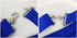 Masonic Master Mason Blue Lodge Apron, White Cloth with Blue Grosgrain Ribbon Border