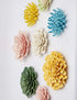 SEINHIJO Ceramic Flower Wall Decor - 3D Wall Art Sculpture, Modern Arts Gifts, Yellow 5.1 inch