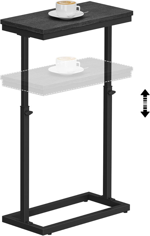 TB01BK083 TUTOTAK End Table, Side Table, Tall Couch Table, Sofa Table, Living Room, Bed Room, Black