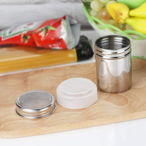 Accmor 6 1 Pack Powdered Sugar Shaker Duster, Cinnamon Shaker Flour Shaker Sifter, Fine Mesh Stainless Steel Dredge