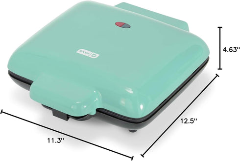 Dash Deluxe No-Drip Waffle Iron Maker - 1200W Machine for Breakfast, Lunch, and Snacks with Easy Clean, Aqua