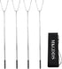 49” Large Fork Head Hot Dog Sticks for Campfires, Extra Long Telescoping Marshmallow Roasting Sticks, 4 Pack