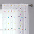 Urban Lotus White Sheer Curtains for Bedroom, 63-inch Metallic Polka Dot Window Curtain Panels for Kids Room