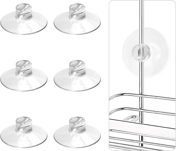 YeeBeny 6Pcs Shower Caddy Connectors - Heavy Strength Suction Cups for Bathroom, Compatible with Zenna Home
