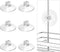 YeeBeny 6Pcs Shower Caddy Connectors - Heavy Strength Suction Cups for Bathroom, Compatible with Zenna Home