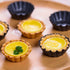 12 Packs Egg Tart Mold Size 2.6 x 0.9inch, Cupcake Cake Muffin Mold Tin Pan Baking Tool, Carbon Steel