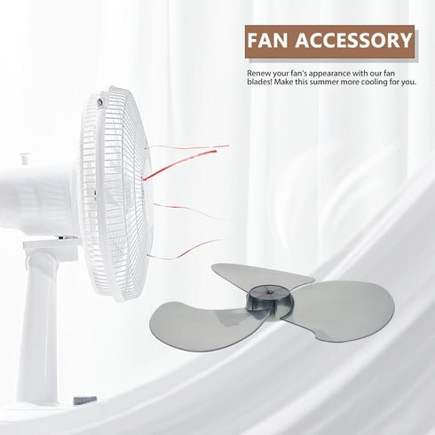 VOSAREA Universal Fan Blades Replacement for Household Table Fans, Plastic Fan Blade with Nut Cover (Black)
