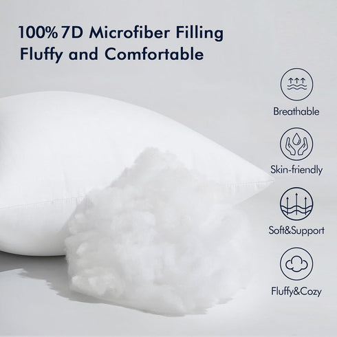 MIULEE Premium Throw Pillow Insert, Sham Square Pillow Stuffer for Decorative Cushion, 12x12 Inch