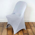 Silver Spandex Stretch Folding Chair Cover - Premium Fitted Design
