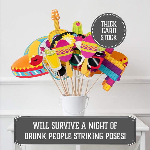 Fiesta Photo Booth Props by PartyGraphix - Perfect Mexican Decor for Fiesta Party Decorations