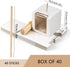 40 Pack 4" 4" 4" Packaging BadenBach Candy Apple Boxes with Hole and Sticks, x x Kraft Caramel Apple Box with Clear