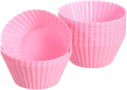 uxcell 18Pcs Silicone Cupcake Liners, Non-Stick Baking Cups for Cooking Eggs and Muffins