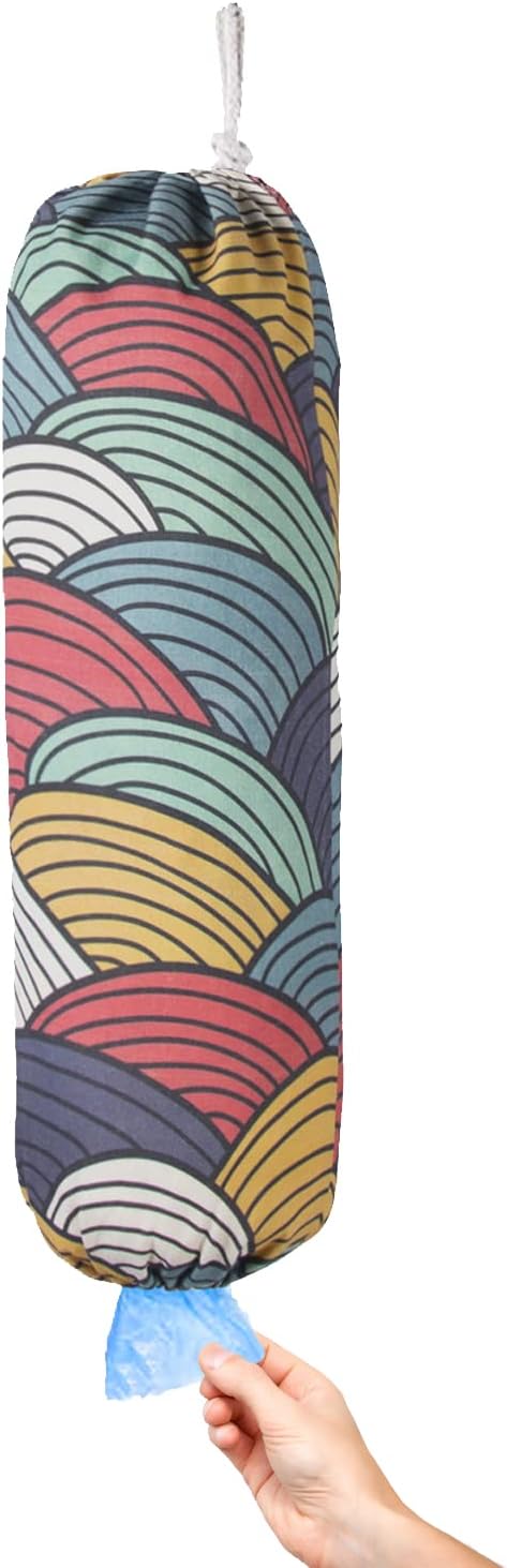 Heavy Duty Plastic Bag Holder: Wall Mount Organizer Dispenser for Grocery Bag Storage in Home Kitchen or Camper