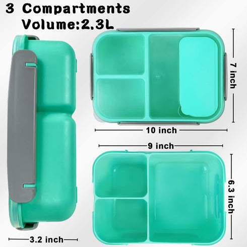 FITHOME Leakproof Bento Box with Compartments, Reusable Lunch Box for Adults, Perfect Size for Work Meal