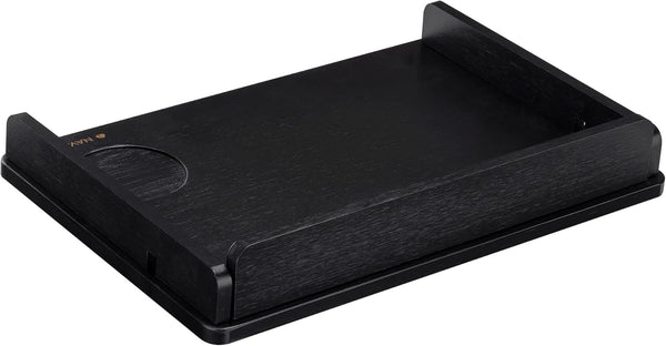 Navaris Clip-on Bedside Shelf - Clamping Hanging Bamboo Shelf for Bed Frame