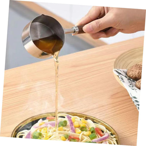 Small Pot with Oil Picnic Cookware Pouring Pot Food Cooking Pot Seasoning Melting Pot Espresso Machines Espresso Pot Flat Pan Oil Pots for Cooking Baby Wooden Mini Induction Cooker