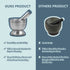 Stainless Steel Mortar and Pestle Set, Heavy Duty Spices Grinder Pill Crusher with Silicone Protective Lid for