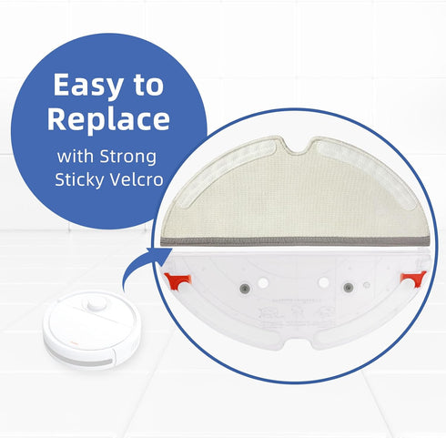 Replacement Microfiber Mop Cloth Pad for Roborock Q7 Max, Q8 Max, Q5 Pro, 4 Pcs Refill Kit