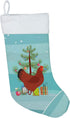 Caroline's Treasures BB9210CS Teal Fireplace Hanging New Hampshire Red Chicken Christmas Stocking, Family Holiday Decor