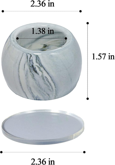 Small Ceramic Electric Toothbrush Holder Stand for Bathroom Vanity Countertop,Set of 2,Grey by asoqwal