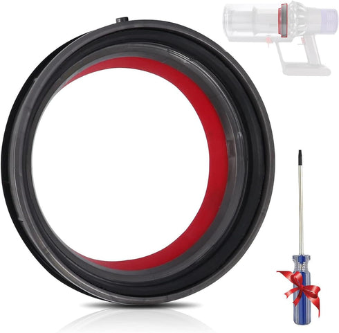 Dust Bin Top Fixed Sealing Ring, Compatible with Dyson V10 SV12 Vacuum Cleaner, Replacement Parts with T8 Screwdriver
