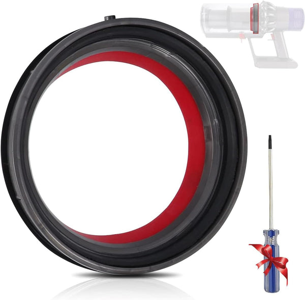 Dust Bin Top Fixed Sealing Ring, Compatible with Dyson V10 SV12 Vacuum Cleaner, Replacement Parts with T8 Screwdriver