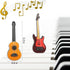 2PCS 1:12 Suartus Mini Musical Instrument Guitar Wooden Bass Guitar Model Display Ornaments for Mini Music Room