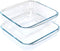 Set of 2 Basics Square Tempered Glass Baking Dishes, 1.6-Qt