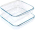 Set of 2 Basics Square Tempered Glass Baking Dishes, 1.6-Qt