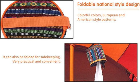 Tissue Holder Toilet Paper Storage Holder, Outdoor Hiking Roll Paper Hanging Cover Wipes Box Case Holder with Hook for