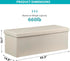 43Inches 660 lbs, 43 inches) ZenStyle Storage Ottoman Bench, Folding Footrest Padded Seat, Storage Chest Long Shoes