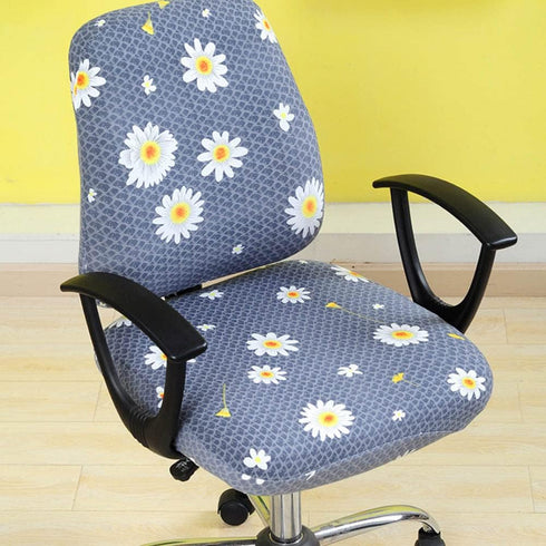 VIOKKO Office Chair Cover Stretchable, Anti-Dust Universal Split 2 Piece Rotating Swivel Chair Slipcover Protector