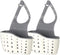 EC ELEGANTCHARM Kitchen Sink Caddy, Silicone Plastic Soap Holder with Adjustable Strap and Drain Holes