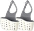 EC ELEGANTCHARM Kitchen Sink Caddy, Silicone Plastic Soap Holder with Adjustable Strap and Drain Holes