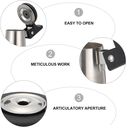 jojofuny 2Pcs Kettle Alarm Teapot Loud Whistle - Whistling Tea Kettle Lid Replacement, Stainless Steel Nozzle Flute