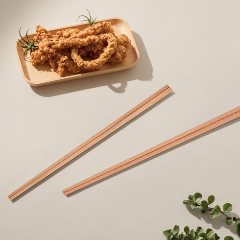 16.5 inches Cooking Chopsticks, 2 Pairs Extra Long Anti-Slip Chopstick, Reusable for Noodles Frying Hotpot Wooden Kitchen Chop Sticks