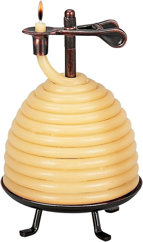 Candle by the Hour 50-Hour Beehive Candle, Eco-friendly Natural Beeswax, Cotton Wick