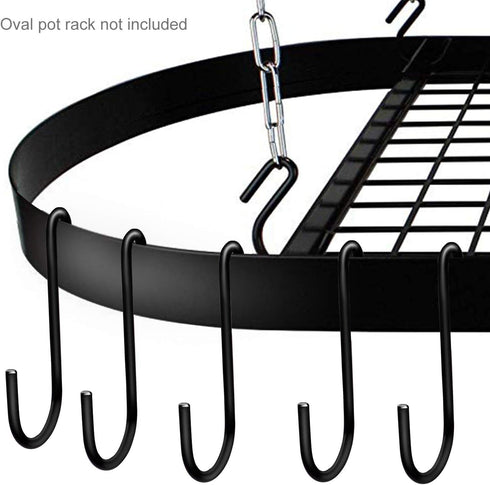 18 Pack ESFUN 4 inch Heavy Duty S Hooks, Black S Shaped Hooks for Hanging Kitchenware, Clothes, and Plants