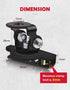 Led Hood Light Mounts - Universal Light Bar Mounting Brackets, Black Stainless Steel Clamp