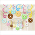 30Ct Donuts Party Supplies - Hanging Swirl Decorations for Kids, Home, Classroom, Baby Shower, Birthday